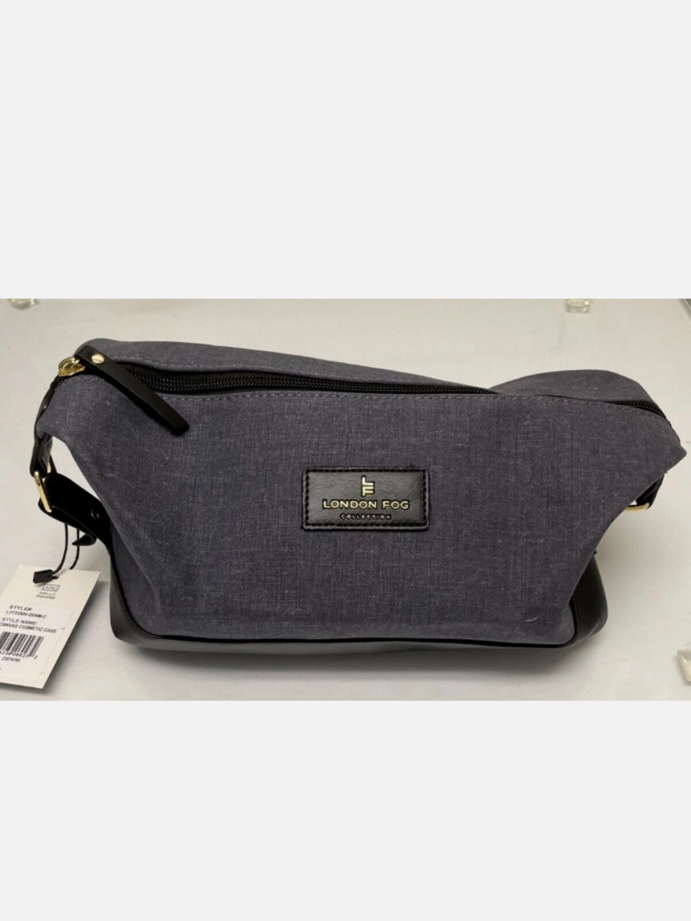 London Fog Women's denim cosmetic bag